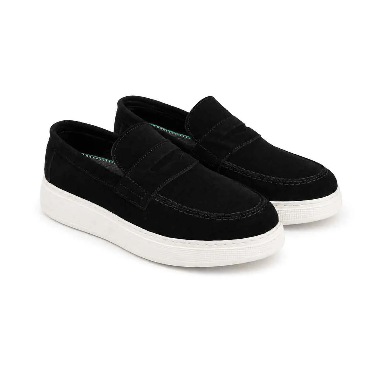 Moccasin pour homme 270 noir daim   miniature